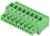 Zielony złącz wtykowy z ośmioma stykami, stosowany do połączeń elektrycznych w urządzeniach lub tablicach rozdzielczych.
