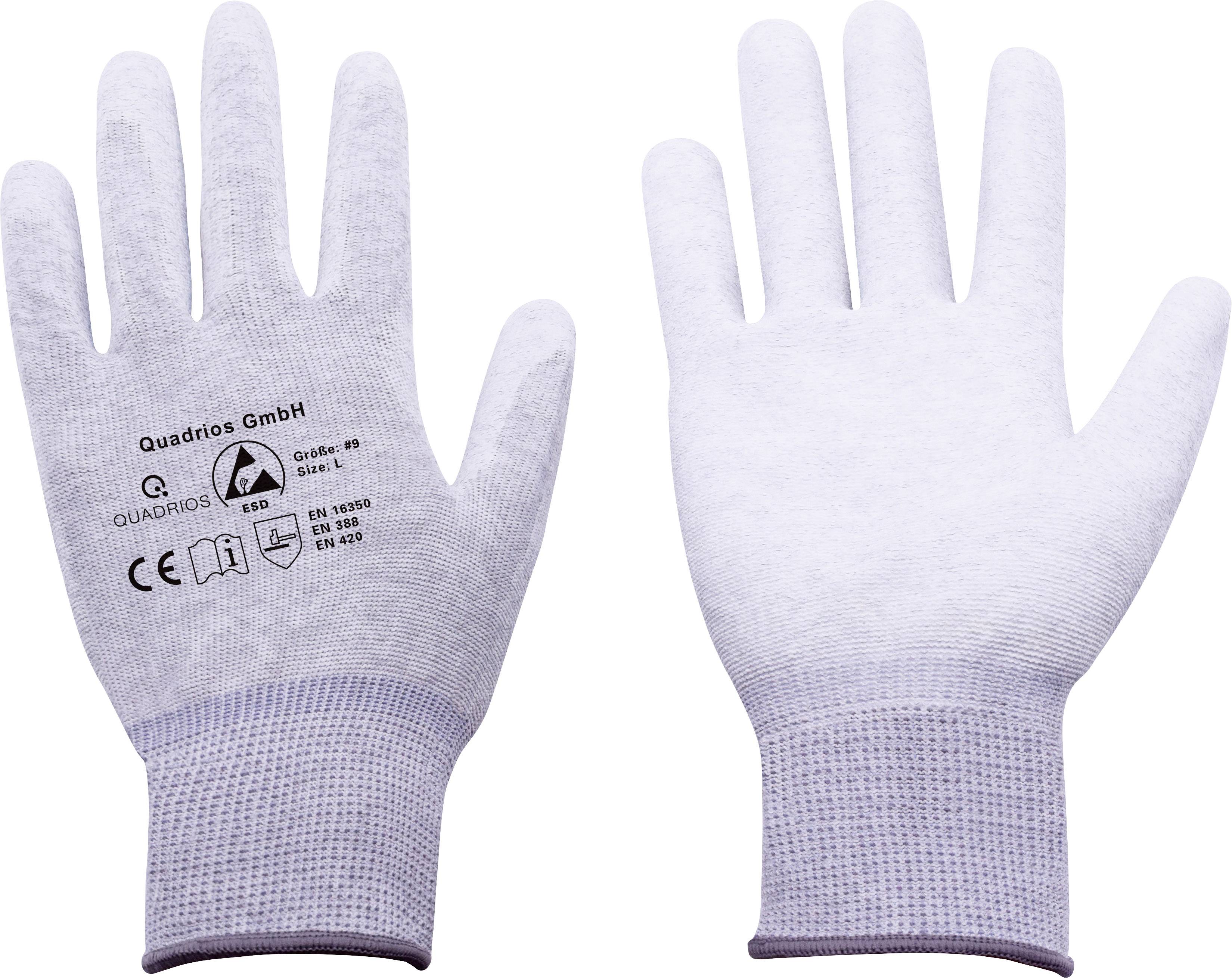 Рукавички Quadrios ESD Розмір одягу: L поліамід, поліуретан