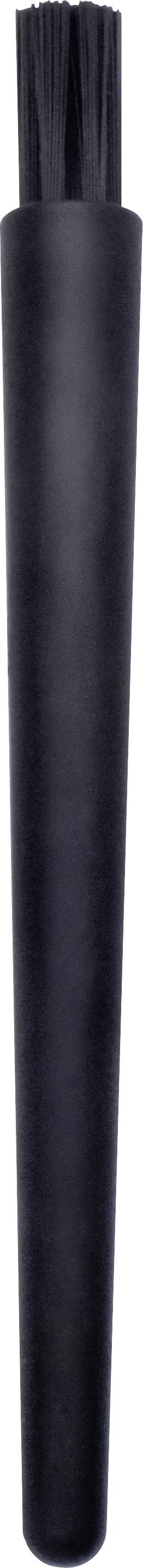 Czarny uchwyt na lody z pionowymi liniami, prawdopodobnie przeznaczony do prezentacji lub przechowywania rożków lodowych.