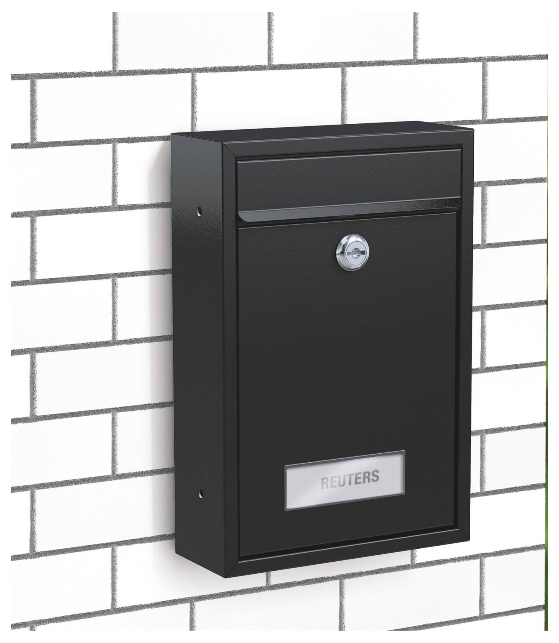 Поштова скринька Basi 2170-1200 BK 100M, чорна сталь, із замком на ключ