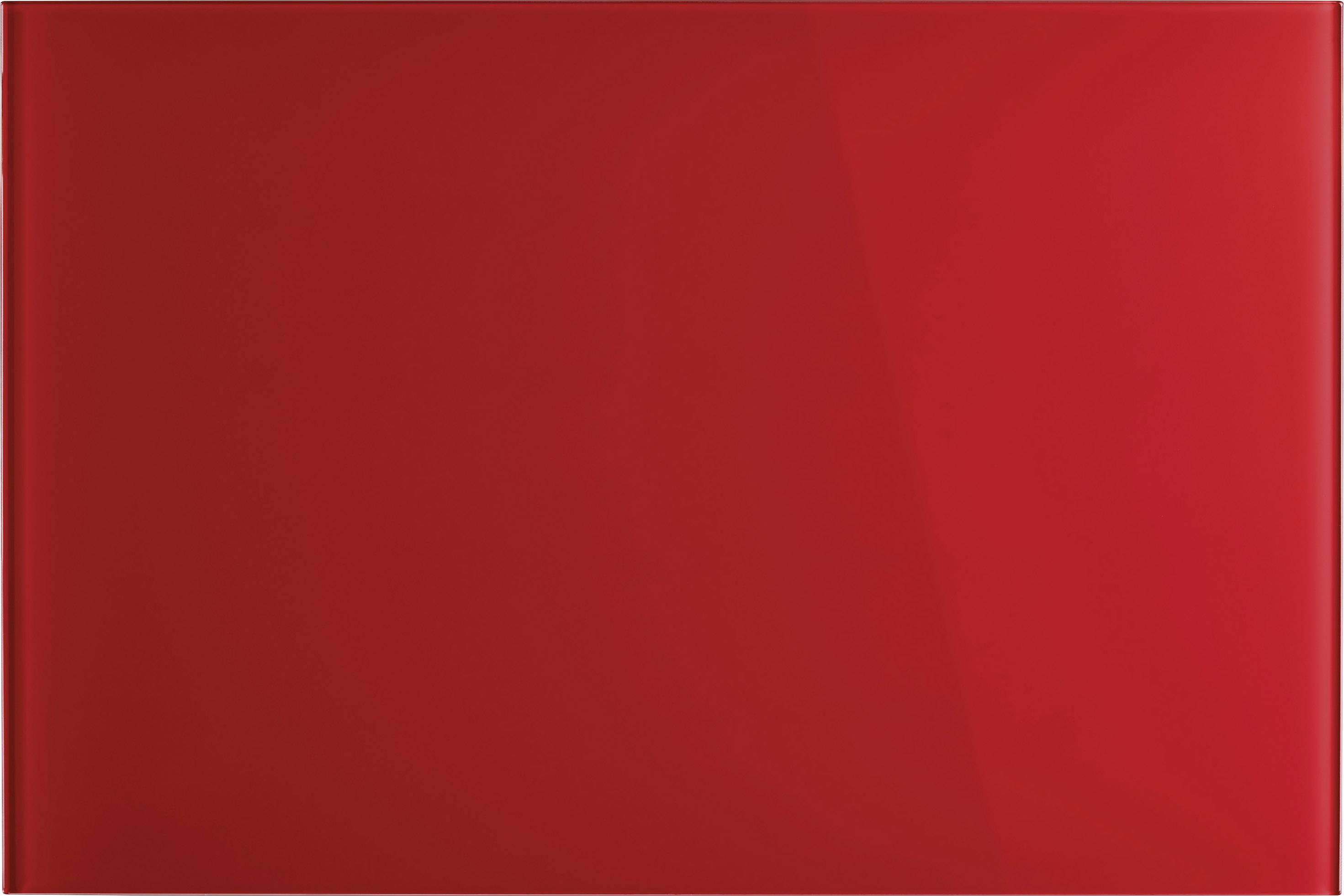 Prostokątny, jednobarwny czerwony obraz.