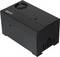 Czarne urządzenie elektroniczne z wentylatorem na górnej części i otworami wentylacyjnymi po bokach; prawdopodobnie obudowa techniczna.