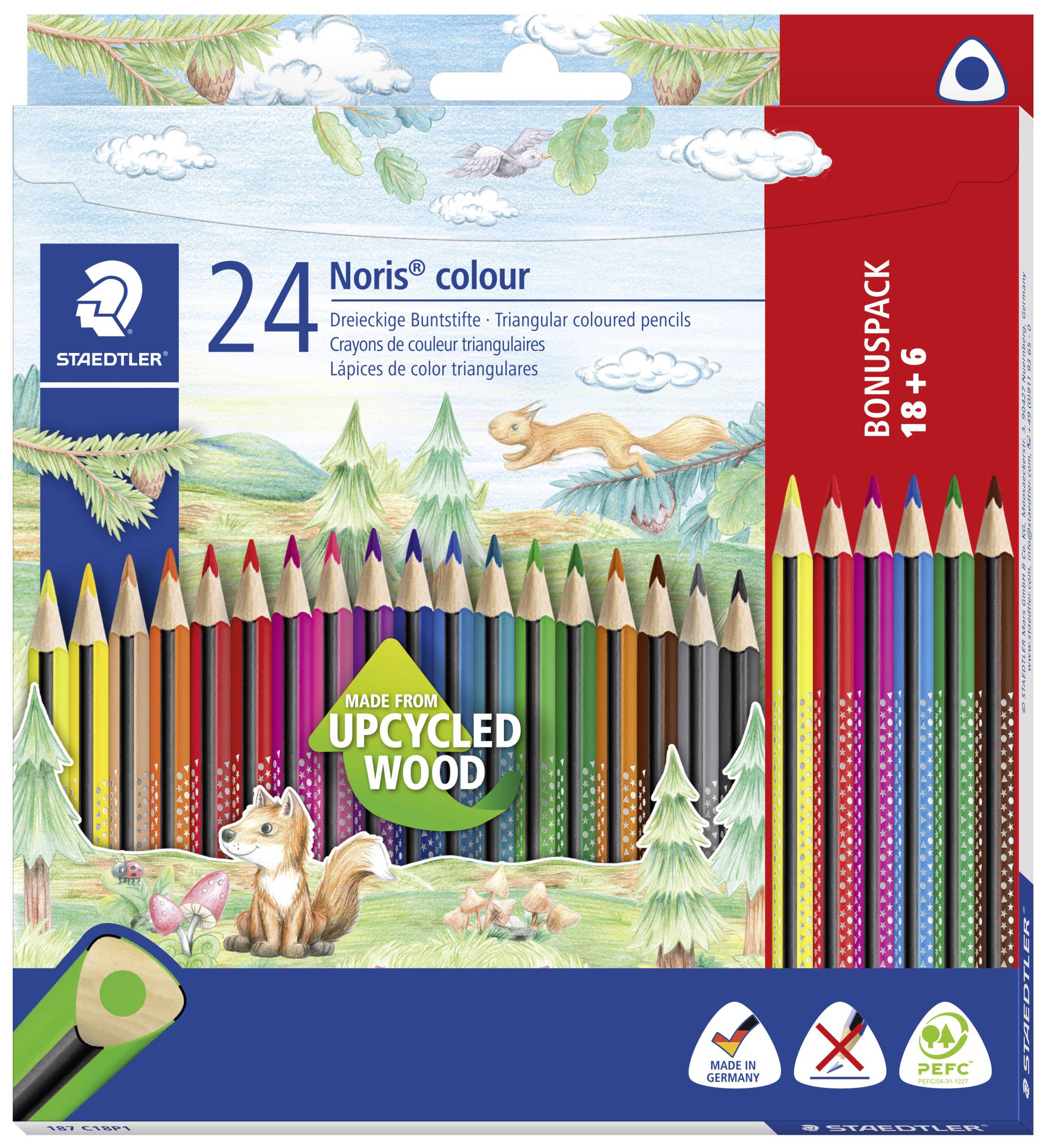 Кольорові вставки Staedtler Noris 187 C18P1, 1 комплект