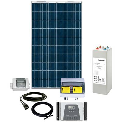 Komponenty instalacji solarnej: Panel słoneczny, inwerter, bateria, regulator ładowania, kable i licznik energii. Generuje i magazynuje energię słoneczną.