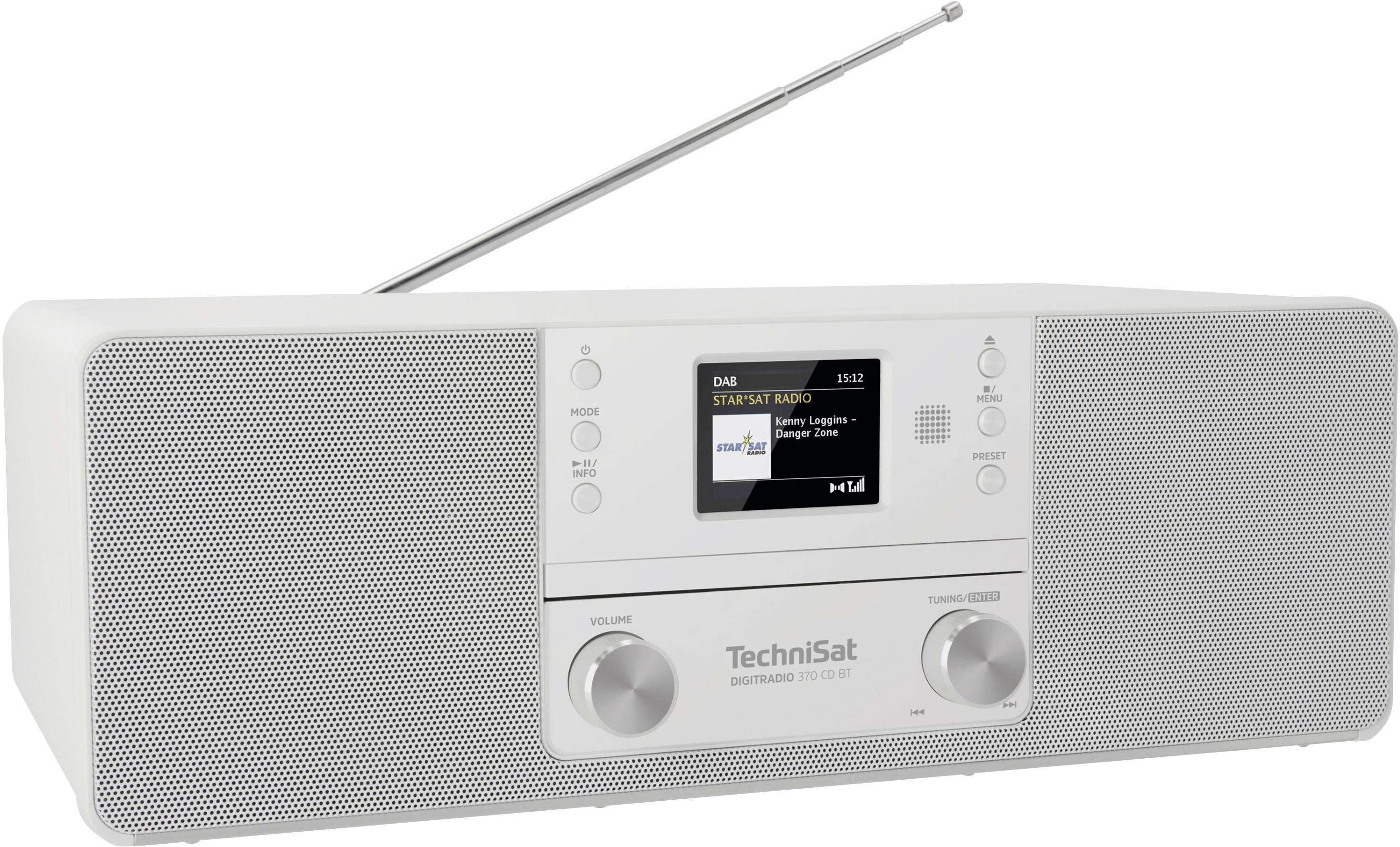 Радіо TechniSat DIGITRADIO 370 CD BT DAB+ CD-програвач, УКХ, білий