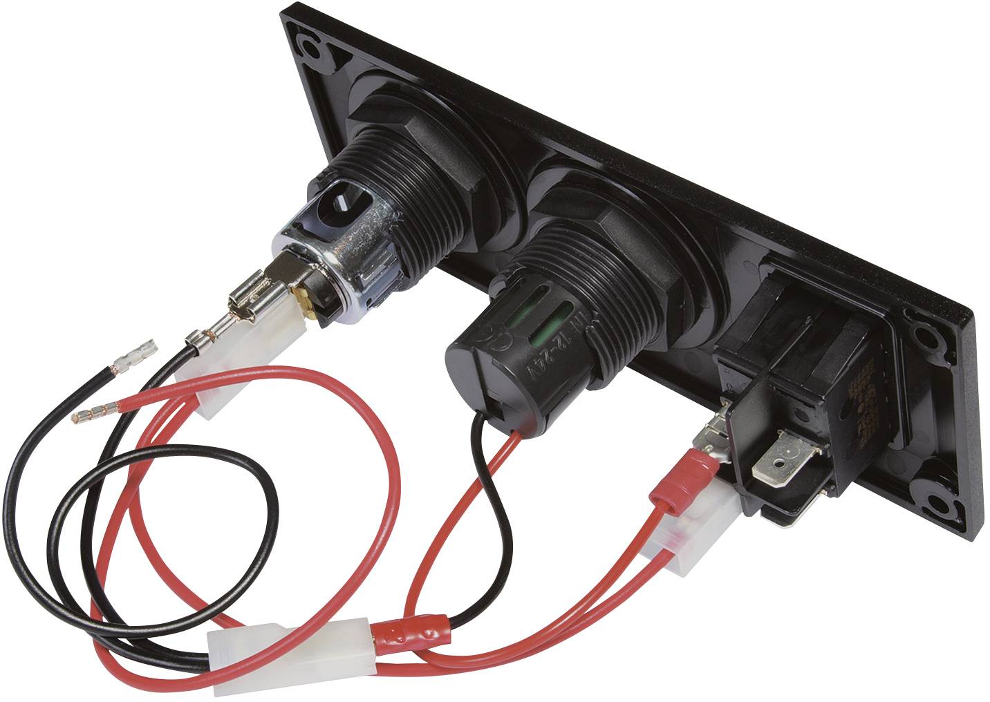 Вбудована розетка ProCar з подвійним роз'ємом USB-A + 1 розеткою живлення. Максимальне струмове навантаження = 20 A 12 В, 24 В