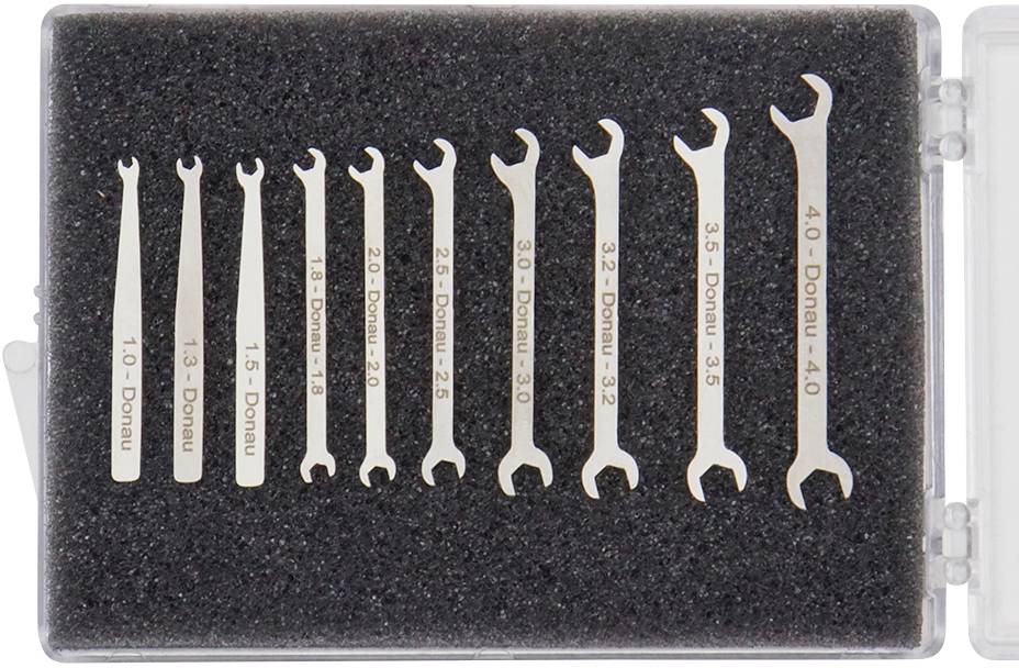 Donau Elektronik 980-SET Набір мікроключів 10 штук, 1-4 мм, мікроріжкові ключі, 10 предм. Розмір ключа (метрична система) (лише дл