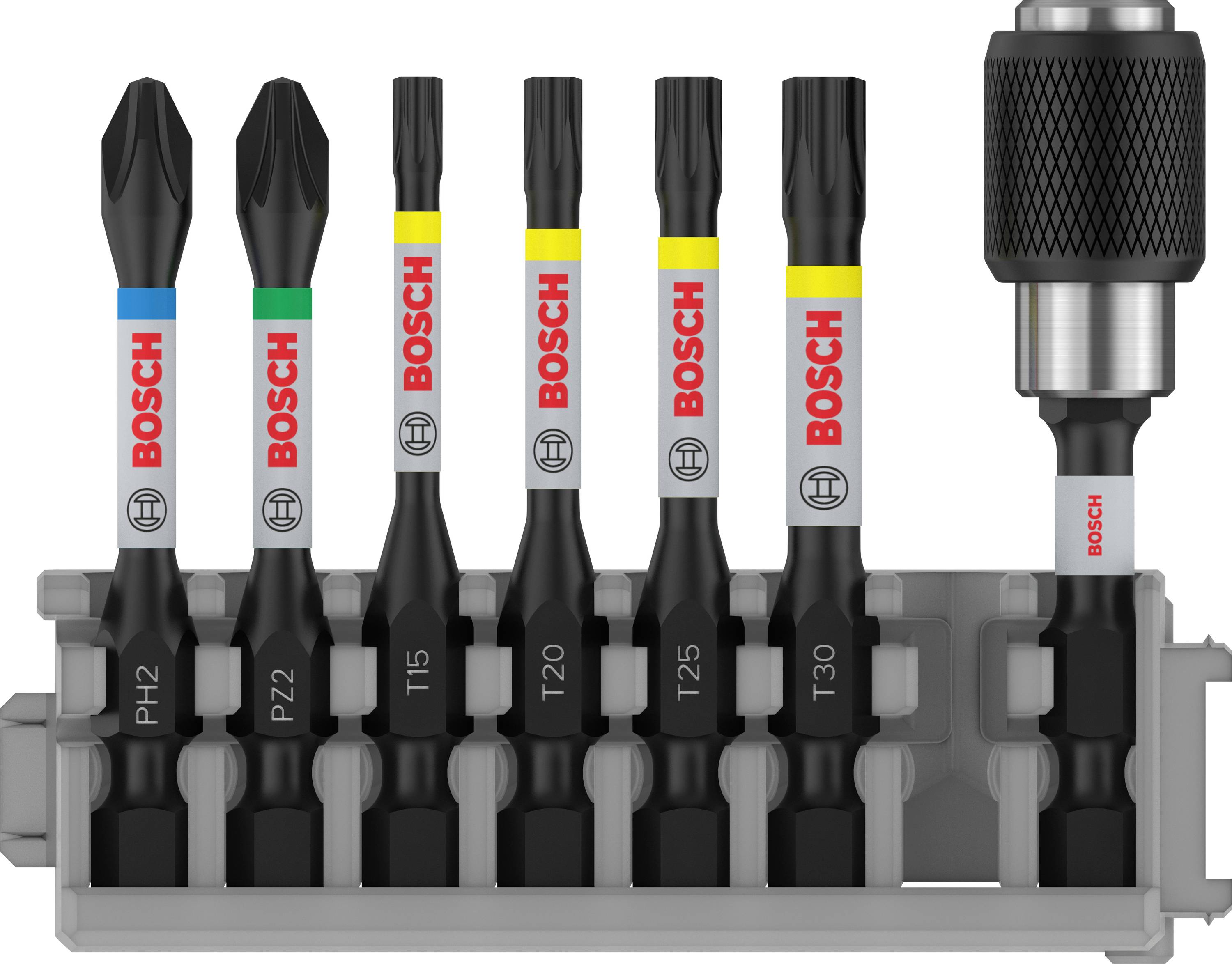 Хрестова відвертка PH 2, PZ 2, T 15, T 20, T 25, T 30. Аксесуари Bosch 2608522327 2608522327 1 комплект