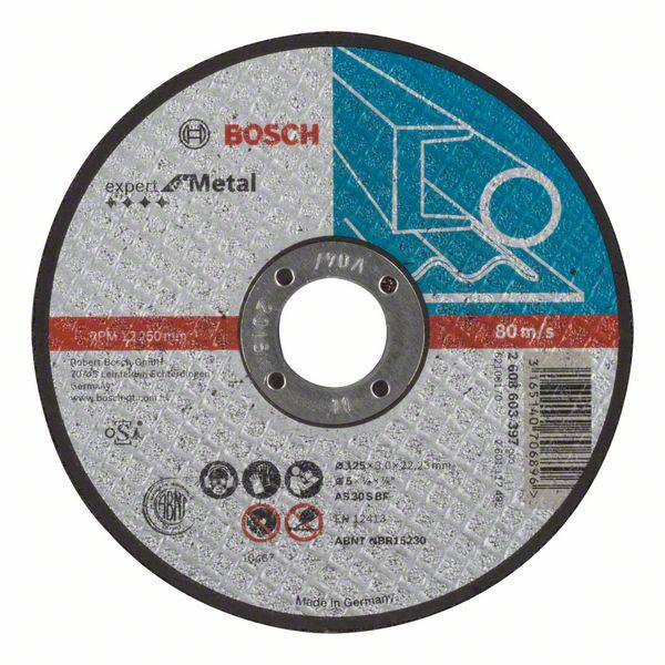 Bosch Accessories 2608603397 2608603397 Tarcza tnąca prosta 125 mm 1 szt. stal