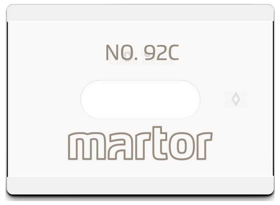 Rysunek przedstawia białą ostrze marki 'martor' o numerze modelu 92C.