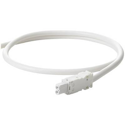 Biały kabel sieciowy z wtyczką, odpowiedni do urządzeń elektronicznych.