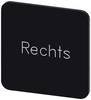 Siemens 3SU1900-0AF16-0AH0 3SU19000AF160AH0 Podkładka BACO BALWE16300, 60 mm, okrągła kwadratowy (S x W) 22 mm x 22 mm Rechts czarny, biały 10 szt.