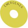 Siemens 3SU1900-0BC31-0JA0 3SU19000BC310JA0 Podkładka indentyfikacyjna okrągły (Ø) 75 mm EMERGENZA żółty, czarny 10 szt.