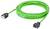 Zielony kabel z gniazdem USB po jednej stronie i wielostykową wtyczką po drugiej stronie. Odpowiedni do połączeń technicznych.