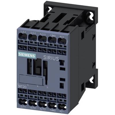 Przekaźnik Siemens SIRIUS, urządzenie łączeniowe mechaniczne, w kolorze czarno-niebieskim, przeznaczony do elektrycznych sterowań i przełączania obciążeń.