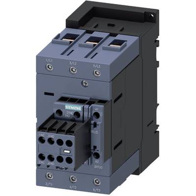 'Elektromechaniczny styk Siemensa, w kolorze szarym z zaciskami śrubowymi, przeznaczony do stosowania w obwodach elektrycznych.'