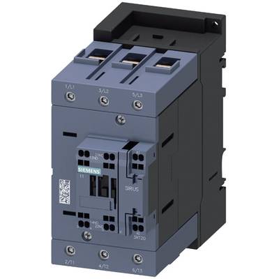 Obraz przedstawia elektryczny łącznik kontaktowy firmy Siemens, model Sirius, z wieloma zaciskami przyłączeniowymi na górnej powierzchni.