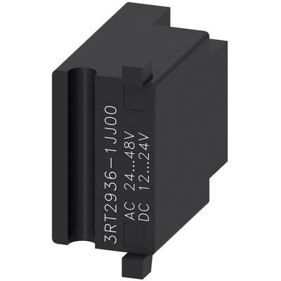 Czarny element elektryczny z napisem '3RT2936-1JJ00 AC 24...48V DC 12...24V'.