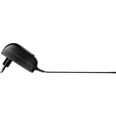 Czarna ładowarka z przewodem, z wtyczką po jednej stronie i gniazdem USB po drugiej stronie.