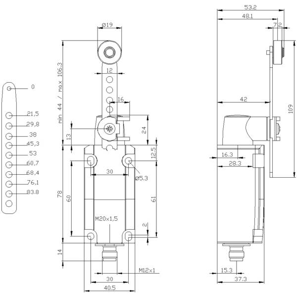 <br> Siemens<br> 3SE51140CH611AC5<br> 3SE5114-0CH61-1AC5<br> Przełącznik pozycyjny<br> <br> 4 A<br> dźwignia obrotowa regulowana, dźwignia metalowa, rolka ze stali szlachetnej<br> <br> IP66/IP67<br> 1 szt.<br>