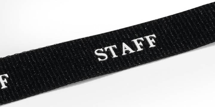 Текстильна пов'язка на голову Durable 823901 (Д x Ш) 440 мм x 20 мм, петля, 10 шт.