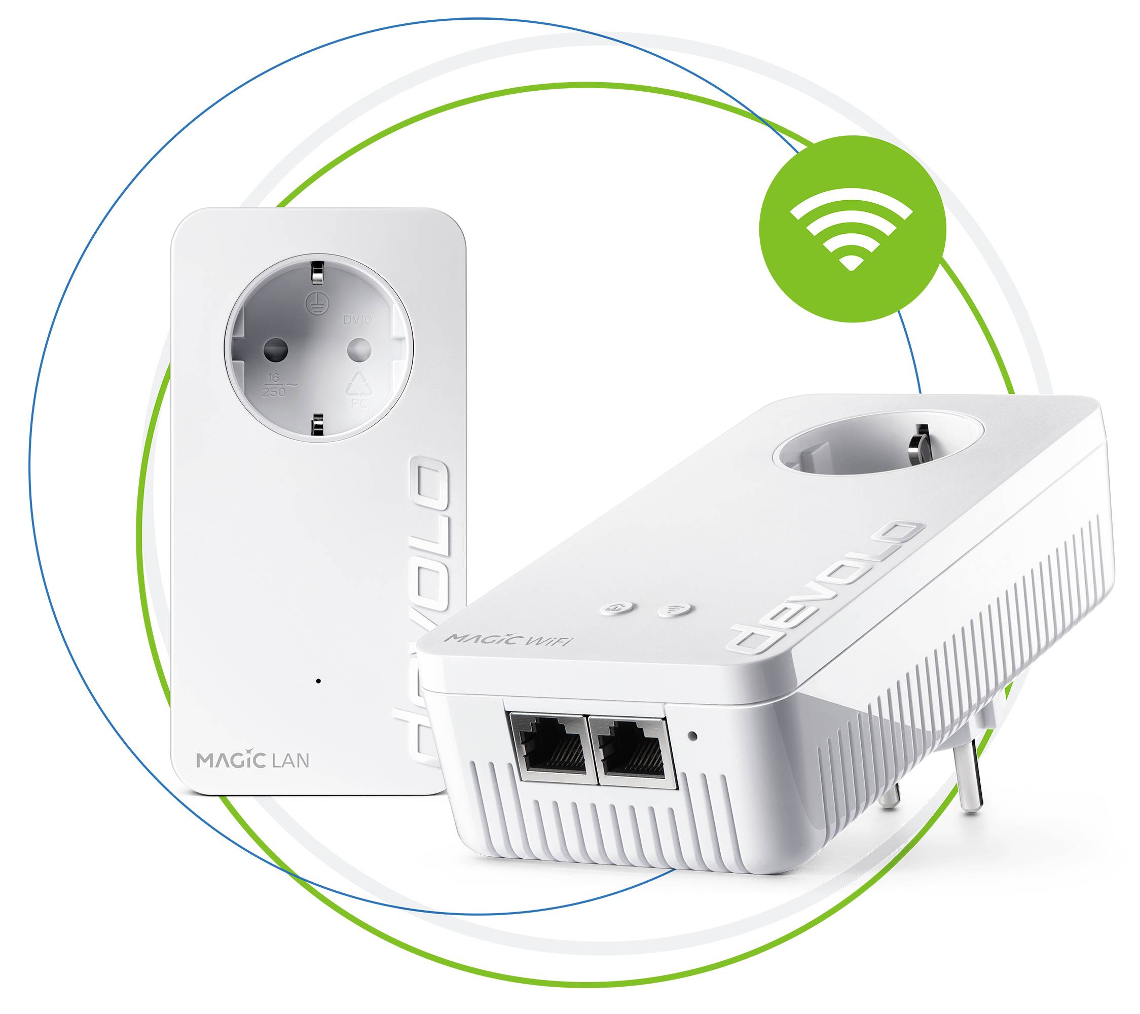 Devolo Magic 2 WiFi next Starter Kit Zestaw startowy powerline WLAN 8624 EU Powerline, WLAN 2400 MBit/s