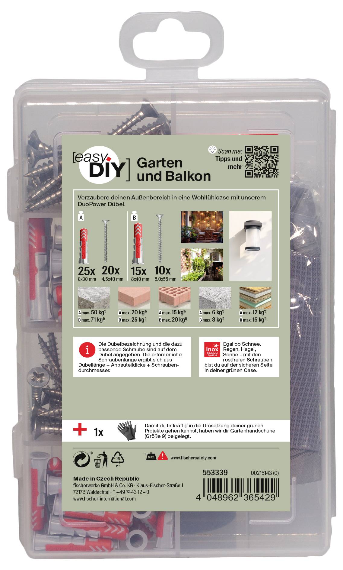 Асортимент кріплень Fischer 553339 Вміст 1 комплект