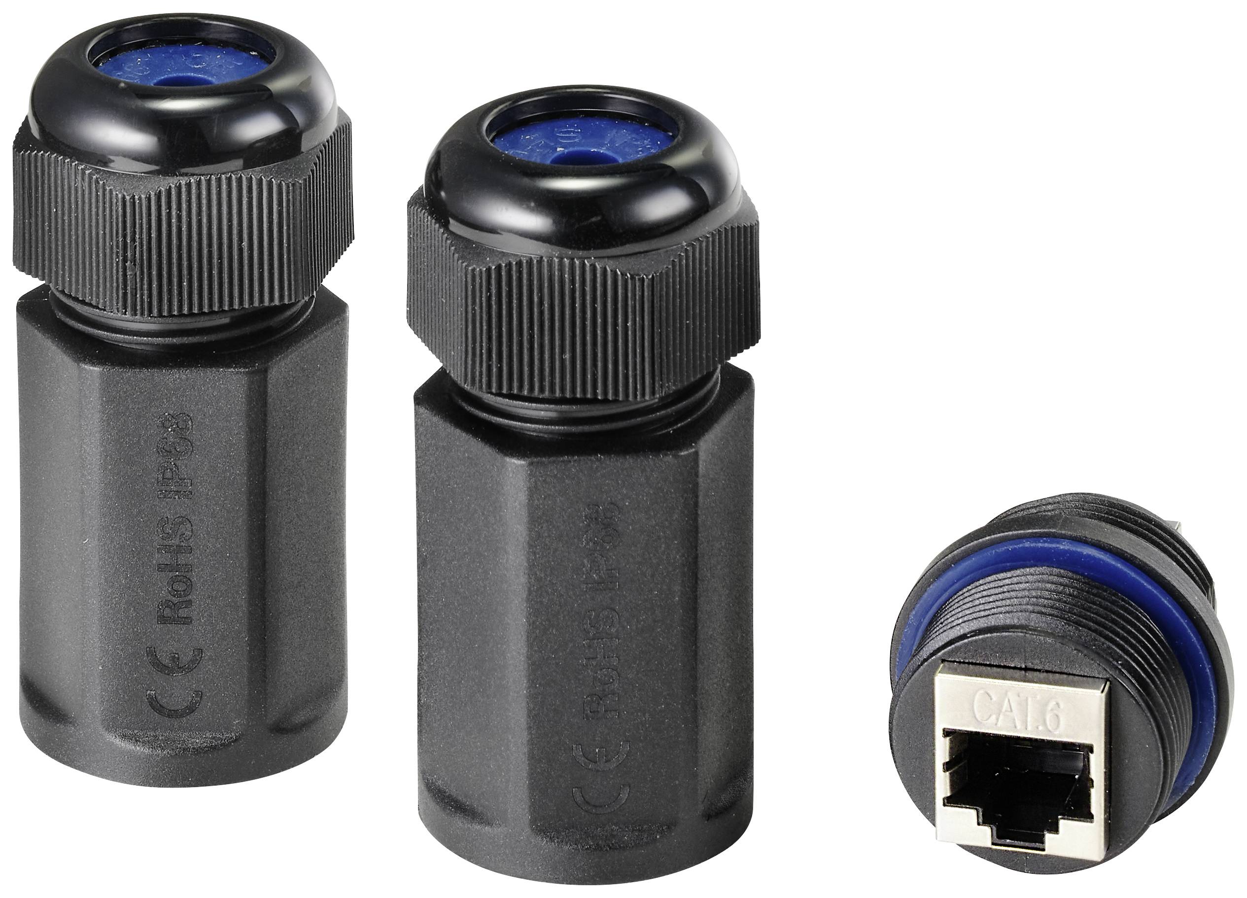 Адаптер RJ45 Renkforce RF-4531572, CAT 6a, 1 шт.