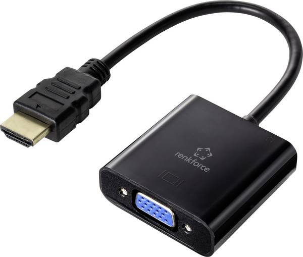 Kabel HDMI Renkforce RF-4531578, HDMI-A do VGA, 0.15 m