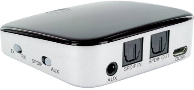 Kompaktowy konwerter audio z złączami: SPDIF IN, SPDIF OUT, AUX, zasilacz USB. Stosowany do konwersji sygnału audio z formatu cyfrowego na analogowy.