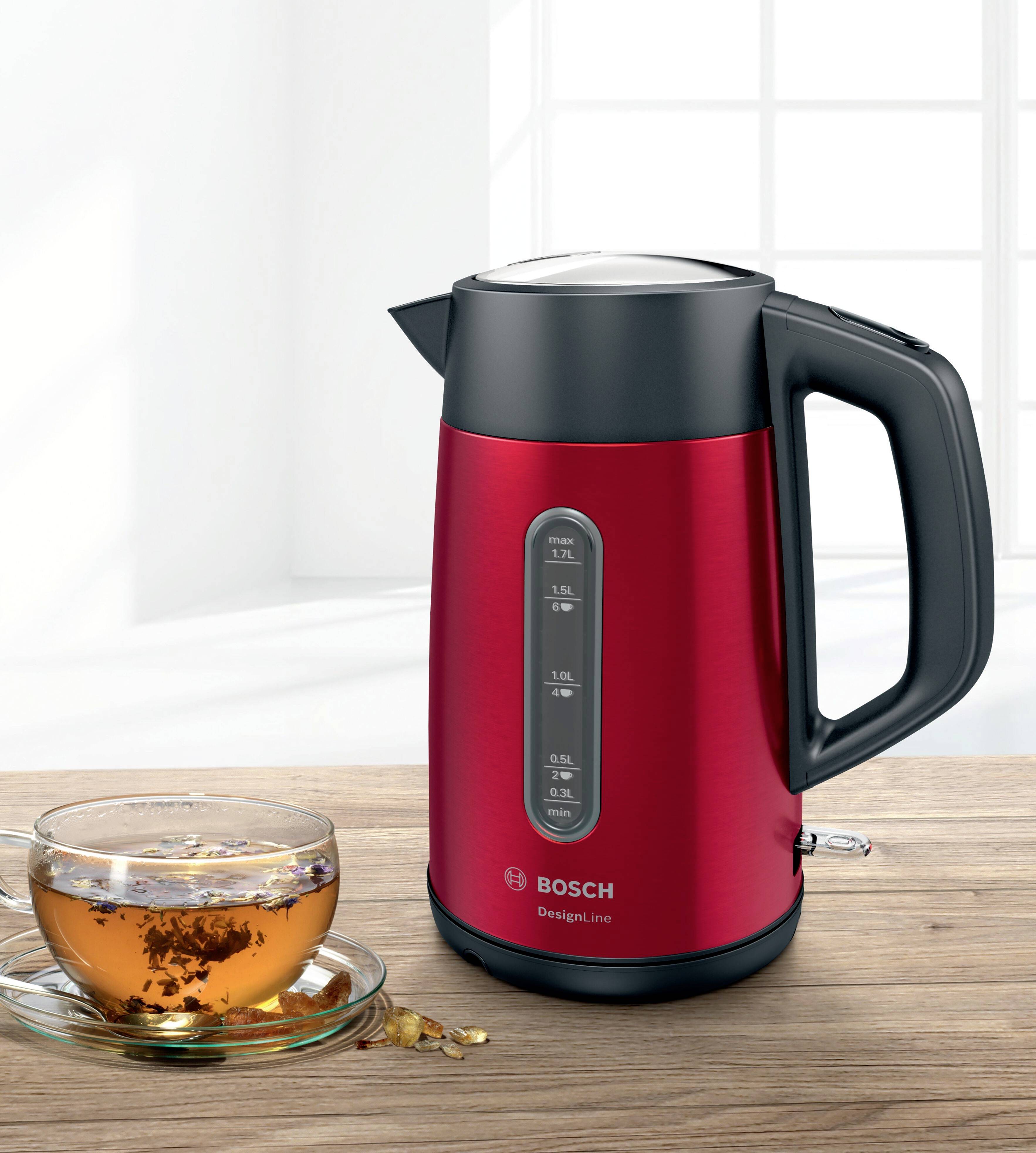 Чайник Bosch Haushalt TWK4P434 червоний Ємність: 1.7 л