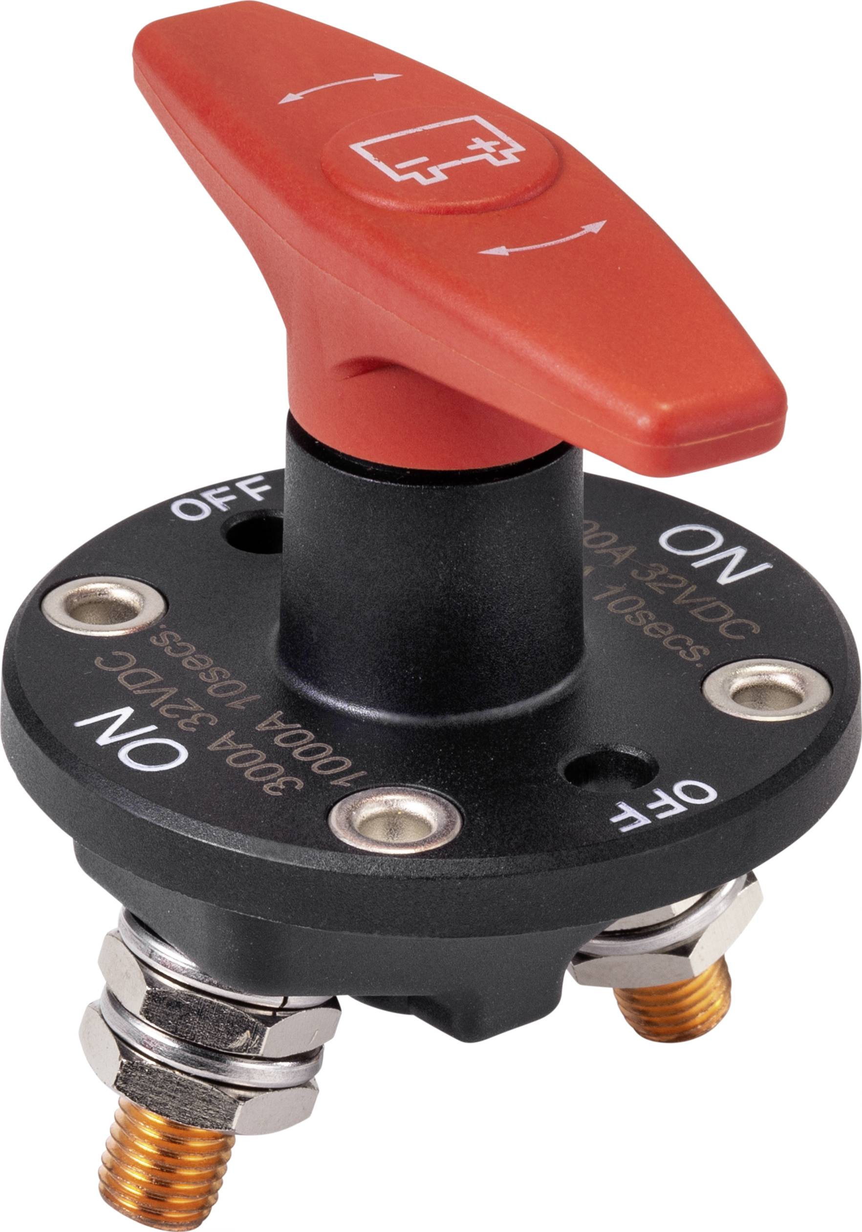 TRU COMPONENTS TC-9075596 Перемикач акумулятора автомобіля, 1 x Вкл/Вимк, 32 В/DC, 300 А