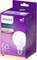 Żarówka Philips LED 7W, ciepła biel, 806 lumenów, opakowanie z gwintem E27, z logo EyeComfort i zdjęciem żarówki.