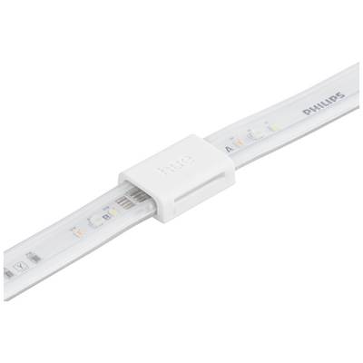 Łańcuch świetlny Philips Hue z giętą białą taśmą, na której równomiernie rozmieszczone są diody LED.