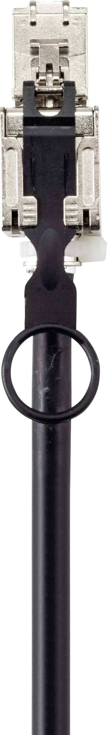 Мережевий кабель Renkforce RF-4538220, 1 шт., RJ45, CAT 6a, S/FTP, 20.00 м, чорний