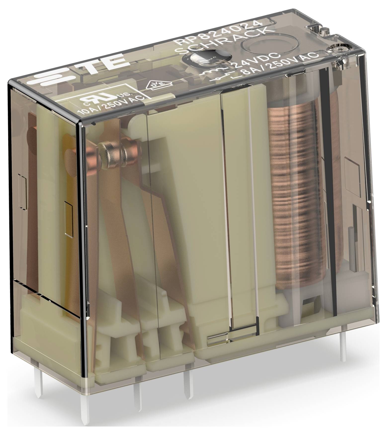 TE Connectivity RP821012 промислове реле 12 В/DC 2 перемикаючі контакти 1 шт.