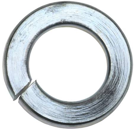 Metalowa podkładka sprężysta w zbliżeniu, typowa dla zastosowań w budowie maszyn, służąca do zabezpieczania połączeń śrubowych i tłumienia drgań.