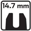 'Symbol Symbolloses wskazuje 14,7 mm.'