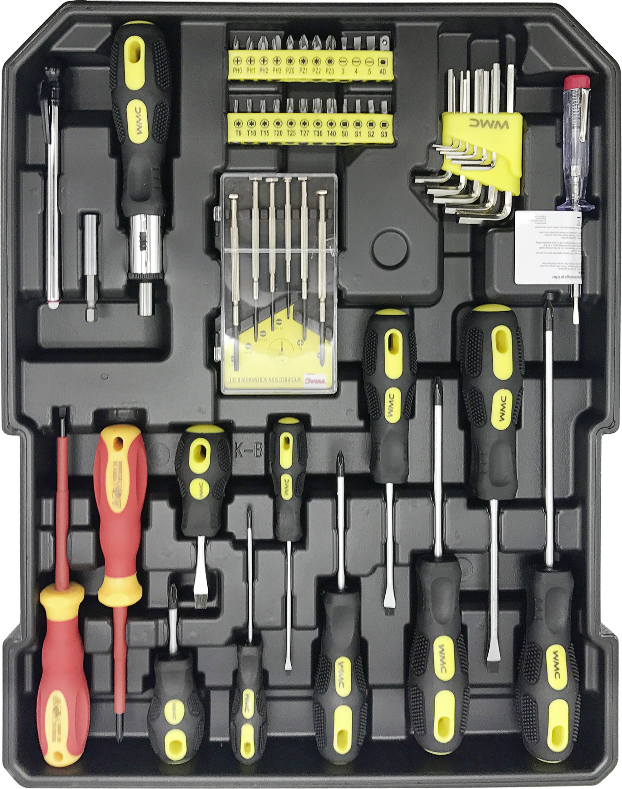 Walizka narzędziowa na kółkach z wyposażeniem WMC Tools 2274813-8
