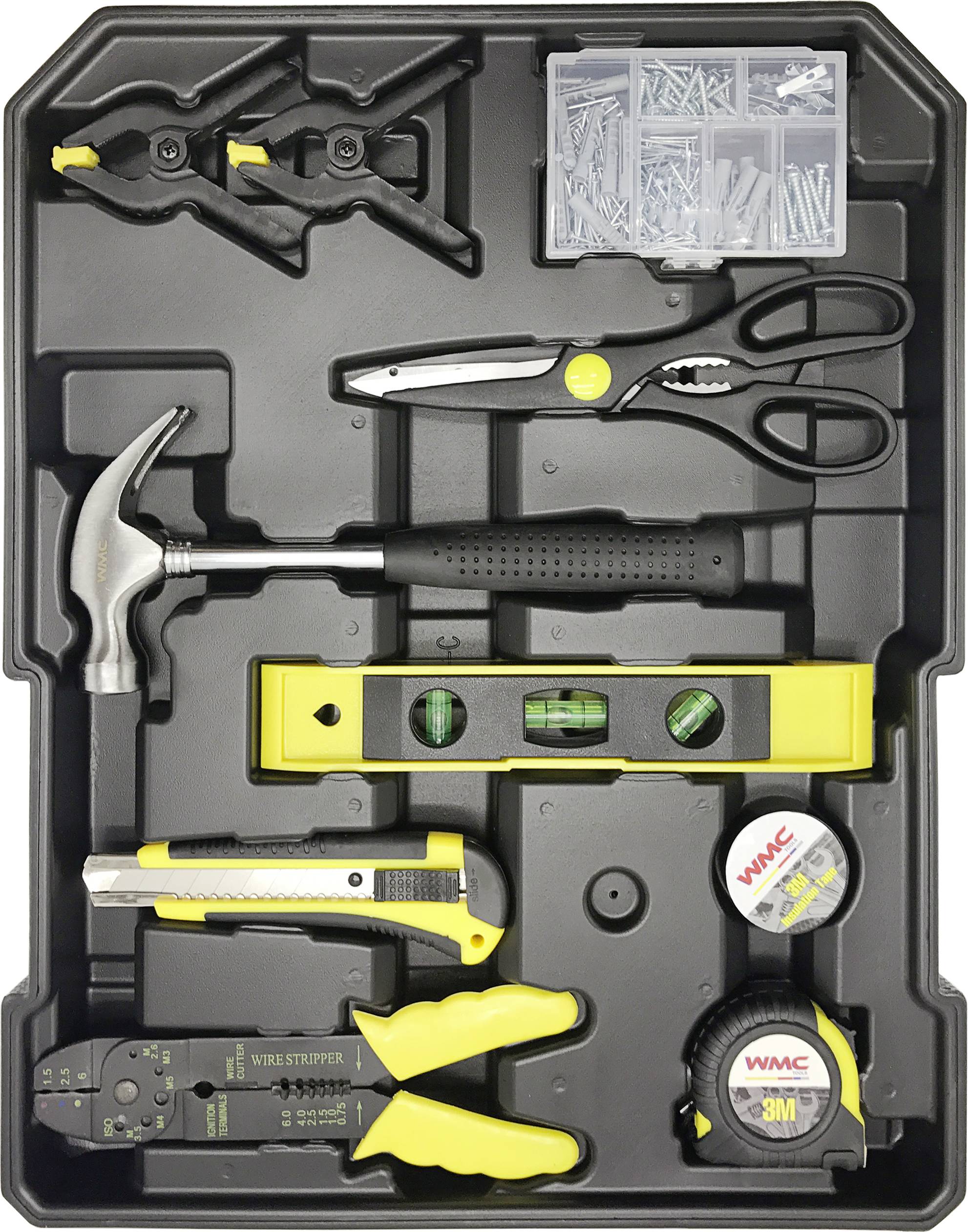 Walizka narzędziowa na kółkach z wyposażeniem WMC Tools 2274813-9