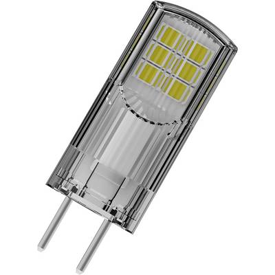 Przejrzysta żarówka LED z gniazdem G4, prezentująca żółte moduły świecące w środku. Idealna do energooszczędnego oświetlenia w małych lampach.