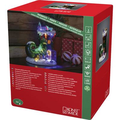 Konstsmide 4227-000 Sceneria LED Buty świąteczne ciepła biel, wielokolorowy LED wielobarwny z przełącznikiem