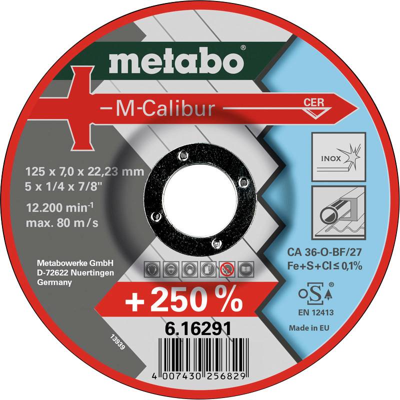 Metabo 616292000 Вигнутий відрізний диск Діаметр отвору 22,23 мм 10 шт.