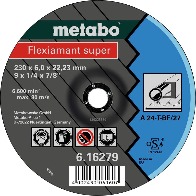 Metabo 616487000 Вигнутий відрізний диск Діаметр отвору 22,23 мм 25 шт.