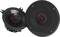 Dwa czarne głośniki, różnej wielkości, umieszczone obok siebie. Lewy głośnik prezentuje komponenty wewnętrzne, prawy jest w pełni zmontowany.