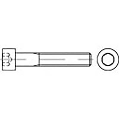 Rysunek techniczny śruby z łbem sześciokątnym, przedstawiający widok z boku i z przodu, ukazujący gwint i strukturę łba.