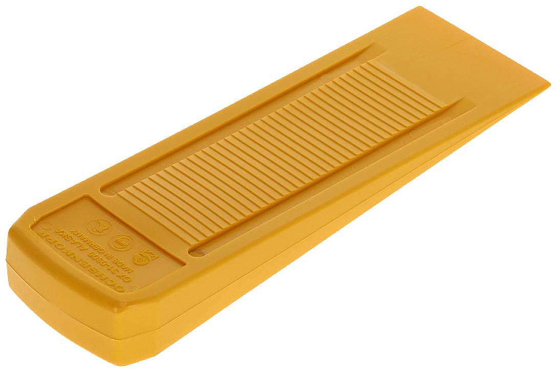 Pomarańczowa plastikowa tarka o prążkowanej powierzchni, przydatna do rozdrabniania produktów spożywczych, takich jak czosnek lub imbir.