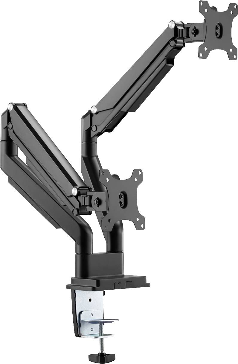 Кріплення для монітора Digitus, настільне DA-90395 2 дисплеї 38,1 см (15 дюймів) - 81,3 см (32 дюйми), чорний поворотний, регульов