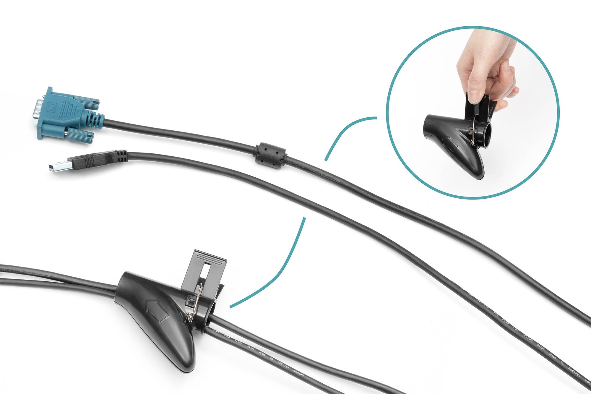 Спіральний шланг Digitus, пластик, PET, чорний, гнучкий, 5 м (Д х Ш х В) 5 м х 30 мм х 30 мм 1 шт. DA-90508