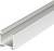 Długi, szary profil aluminiowy z otwartą stroną prezentuje swoją techniczną strukturę. Odpowiedni do rozwiązań budowlanych lub montażowych.